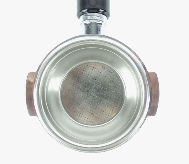 by EDESIA ESPRESS Replacement Portafilter for Brasilia B61 Espresso Machines 2 Spout 14g Basket Walnut Handle