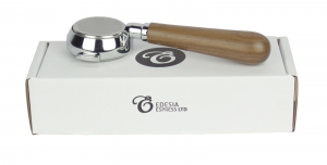 FAEMA E61 Bottomless Portafilter - 21g Basket - Walnut Handle