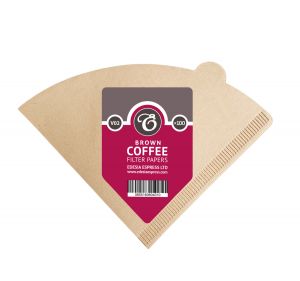 Size V02 brown coffee filter papers, compatible with Hario V60 size 02