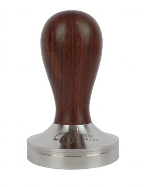 53mm Coffee Espresso Tamper – Rosewood Handle, Flat Stainless Steel Base