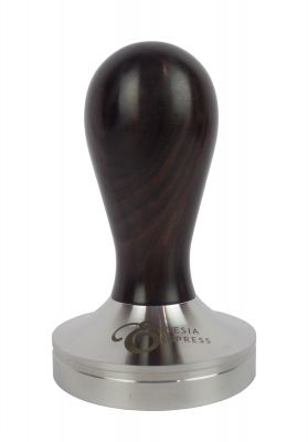 49mm Coffee Espresso Tamper – Blackwood Handle, Flat Stainless Steel Base