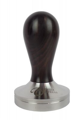 57mm Coffee Espresso Tamper – Blackwood Handle, Flat Stainless Steel Base