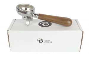 LA NUOVA ERA - Portafilter, 14g, 2 Spout - Walnut Handle