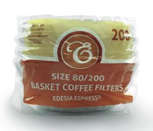 Size 80/200mm (2 Pint) Basket Coffee Filter Papers White