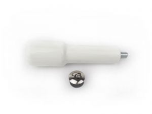 White Plastic Portafilter Handle - M10 Thread