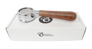 ASTORIA 52mm Bottomless Naked Portafilter Espresso Handle - Triple 21g Basket - Walnut Handle