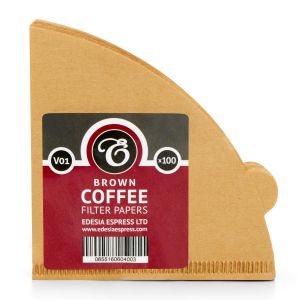 Size V01 brown coffee filter papers, compatible with Hario V60 size 01