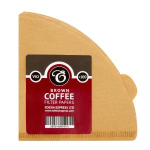 Size V02 brown coffee filter papers, compatible with Hario V60 size 02