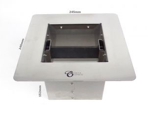 Counter Top Knock Chute, satin - 245 x 245 x 152mm