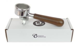 ASTORIA 52mm - Portafilter, 14g, 2 Spout - Walnut Handle