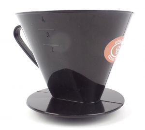 Size 4 Plastic Coffee Filter Cone with Flat Base
