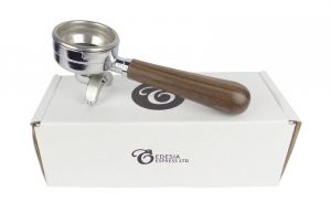 BRASILIA BE - Portafilter, 14g, 2 Spout - Walnut Handle